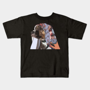 Staffy in a blanket Kids T-Shirt